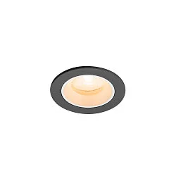 Indbygnings loftlampe NUMINOS® XS rund, egnet til VDU-arbejdsstationer IP20, sort, hvid, lakeret dæmpbar