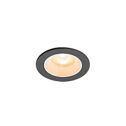 ceiling recessed luminaire NUMINOS® XS round, suitable for VDU workstation IP20, black, white, lacquered dimmable