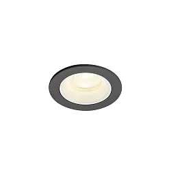 Indbygnings loftlampe NUMINOS® XS rund, egnet til VDU-arbejdsstationer IP20, sort, hvid, lakeret dæmpbar
