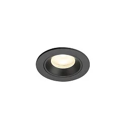 Indbygnings loftlampe NUMINOS® XS rund, egnet til VDU-arbejdsstationer IP20, sort, lakeret dæmpbar