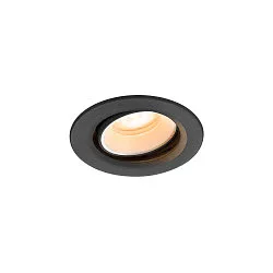 Indbygnings loftlampe NUMINOS® MOVE XS rund, egnet til VDU-arbejdsstationer IP20, sort, hvid, lakeret dæmpbar