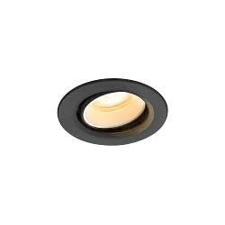 Indbygnings loftlampe NUMINOS® MOVE XS rund, egnet til VDU-arbejdsstationer IP20, sort, hvid, lakeret dæmpbar