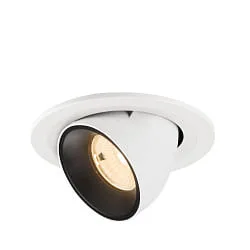 Indbygget spotlys NUMINOS® GIMBLE S svingbar, egnet til VDU-arbejdsstationer IP20, hvid dæmpbar