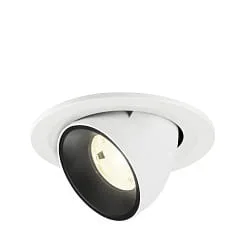 Indbygget spotlys NUMINOS® GIMBLE S svingbar, egnet til VDU-arbejdsstationer IP20, sort, hvid dæmpbar