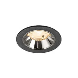Indbygnings loftlampe NUMINOS® S egnet til VDU-arbejdsstationer IP20, chrom, sort dæmpbar