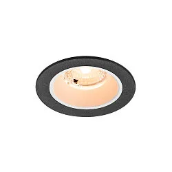 Indbygnings loftlampe NUMINOS® S rund, egnet til VDU-arbejdsstationer IP20, sort, hvid, lakeret dæmpbar