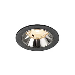 Indbygnings loftlampe NUMINOS® S egnet til VDU-arbejdsstationer IP20, chrom, sort dæmpbar