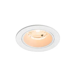 Indbygnings loftlampe NUMINOS® S rund, egnet til VDU-arbejdsstationer IP20, hvid, lakeret dæmpbar