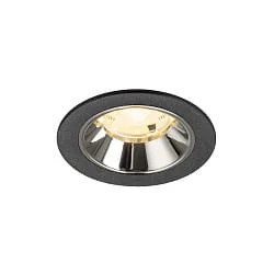 Indbygnings loftlampe NUMINOS® S egnet til VDU-arbejdsstationer IP20, chrom, sort dæmpbar