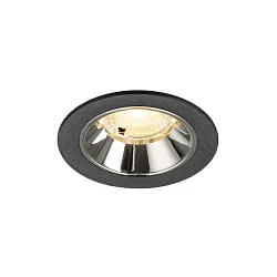 Indbygnings loftlampe NUMINOS® S egnet til VDU-arbejdsstationer IP20, chrom, sort dæmpbar