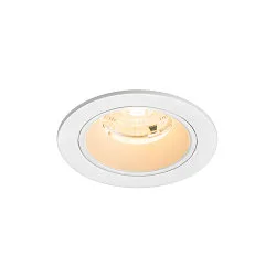 Indbygnings loftlampe NUMINOS® S rund, egnet til VDU-arbejdsstationer IP20, hvid, lakeret dæmpbar