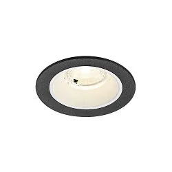 Indbygnings loftlampe NUMINOS® S rund, egnet til VDU-arbejdsstationer IP20, sort, hvid, lakeret dæmpbar