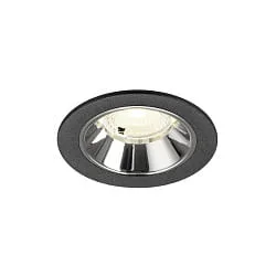 Indbygnings loftlampe NUMINOS® S egnet til VDU-arbejdsstationer IP20, chrom, sort dæmpbar