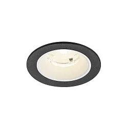 Indbygnings loftlampe NUMINOS® S rund, egnet til VDU-arbejdsstationer IP20, sort, hvid, lakeret dæmpbar