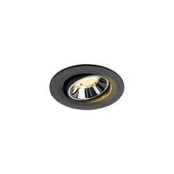 ceiling recessed luminaire NUMINOS® MOVE S swivelling, suitable for VDU workstation IP20, chrome, black dimmable