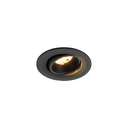 Indbygnings loftlampe NUMINOS® MOVE S rund, egnet til VDU-arbejdsstationer IP20, sort, lakeret dæmpbar