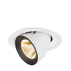 Indbygget spotlys NUMINOS® GIMBLE M svingbar, egnet til VDU-arbejdsstationer IP20, sort, hvid dæmpbar