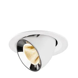 Indbygget spotlys NUMINOS® GIMBLE M svingbar, egnet til VDU-arbejdsstationer IP20, chrom, hvid dæmpbar