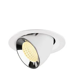 Indbygget spotlys NUMINOS® GIMBLE M svingbar, egnet til VDU-arbejdsstationer IP20, chrom, hvid dæmpbar