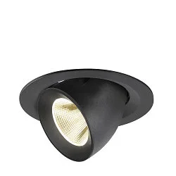 Indbygnings loftlampe NUMINOS® GIMBLE M egnet til VDU-arbejdsstationer IP20, sort, lakeret dæmpbar