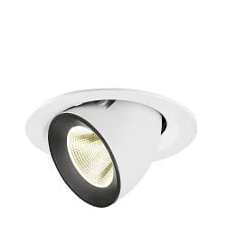 Indbygget spotlys NUMINOS® GIMBLE M svingbar, egnet til VDU-arbejdsstationer IP20, sort, hvid dæmpbar