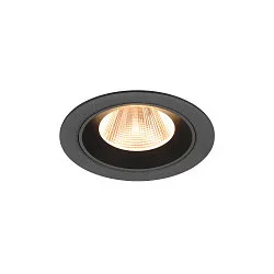 Indbygnings loftlampe NUMINOS® M rund, egnet til VDU-arbejdsstationer IP20, sort, lakeret dæmpbar
