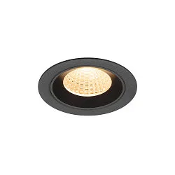 Indbygnings loftlampe NUMINOS® M rund, egnet til VDU-arbejdsstationer IP20, sort, lakeret dæmpbar