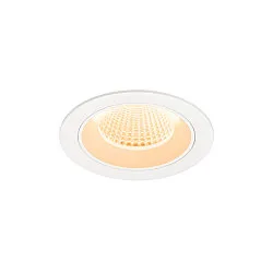 Indbygnings loftlampe NUMINOS® M rund, egnet til VDU-arbejdsstationer IP20, hvid, lakeret dæmpbar