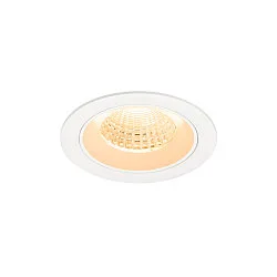 Indbygnings loftlampe NUMINOS® M rund, egnet til VDU-arbejdsstationer IP20, hvid, lakeret dæmpbar