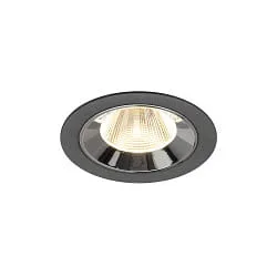 Indbygnings loftlampe NUMINOS® M egnet til VDU-arbejdsstationer IP20, chrom, sort dæmpbar