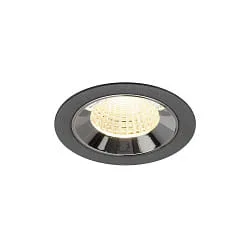 Indbygnings loftlampe NUMINOS® M egnet til VDU-arbejdsstationer IP20, chrom, sort dæmpbar