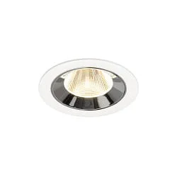 Indbygnings loftlampe NUMINOS® M egnet til VDU-arbejdsstationer IP20, chrom, hvid dæmpbar