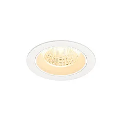 Indbygnings loftlampe NUMINOS® M rund, egnet til VDU-arbejdsstationer IP20, hvid, lakeret dæmpbar