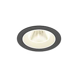 Indbygnings loftlampe NUMINOS® M rund, egnet til VDU-arbejdsstationer IP20, sort, hvid, lakeret dæmpbar