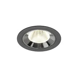 Indbygnings loftlampe NUMINOS® M egnet til VDU-arbejdsstationer IP20, chrom, sort dæmpbar