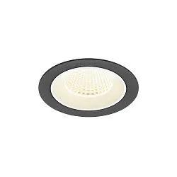 Indbygnings loftlampe NUMINOS® M rund, egnet til VDU-arbejdsstationer IP20, sort, hvid, lakeret dæmpbar