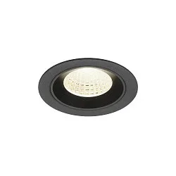 Indbygnings loftlampe NUMINOS® M rund, egnet til VDU-arbejdsstationer IP20, sort, lakeret dæmpbar