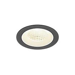 Indbygnings loftlampe NUMINOS® M rund, egnet til VDU-arbejdsstationer IP20, sort, hvid, lakeret dæmpbar