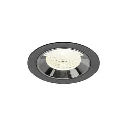 Indbygnings loftlampe NUMINOS® M egnet til VDU-arbejdsstationer IP20, chrom, sort dæmpbar
