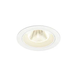 Indbygnings loftlampe NUMINOS® M rund, egnet til VDU-arbejdsstationer IP20, hvid, lakeret dæmpbar
