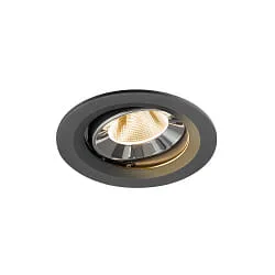 Indbygnings loftlampe NUMINOS® MOVE M svingbar, egnet til VDU-arbejdsstationer IP20, chrom, sort dæmpbar