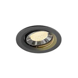 Indbygnings loftlampe NUMINOS® MOVE M svingbar, egnet til VDU-arbejdsstationer IP20, chrom, sort dæmpbar