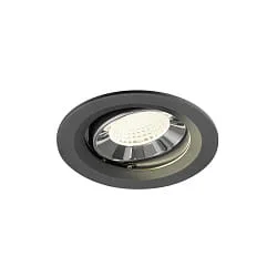 Indbygnings loftlampe NUMINOS® MOVE M svingbar, egnet til VDU-arbejdsstationer IP20, chrom, sort dæmpbar