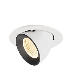 Indbygget spotlys NUMINOS® GIMBLE L svingbar, egnet til VDU-arbejdsstationer IP20, sort, hvid dæmpbar
