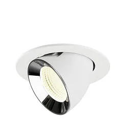 Indbygget spotlys NUMINOS® GIMBLE L svingbar, egnet til VDU-arbejdsstationer IP20, chrom, hvid dæmpbar