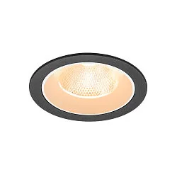 Indbygnings loftlampe NUMINOS® L rund, egnet til VDU-arbejdsstationer IP20, sort, hvid, lakeret dæmpbar