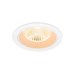 Indbygnings loftlampe NUMINOS® L rund, egnet til VDU-arbejdsstationer IP20, hvid, lakeret dæmpbar