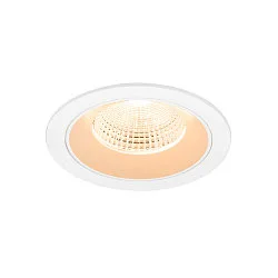 Indbygnings loftlampe NUMINOS® L rund, egnet til VDU-arbejdsstationer IP20, hvid, lakeret dæmpbar