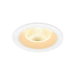 Indbygnings loftlampe NUMINOS® L rund, egnet til VDU-arbejdsstationer IP20, hvid, lakeret dæmpbar