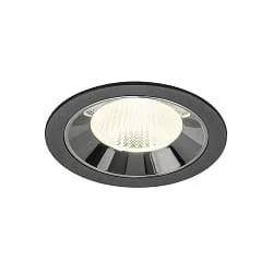 Indbygnings loftlampe NUMINOS® L egnet til VDU-arbejdsstationer IP20, chrom, sort dæmpbar
